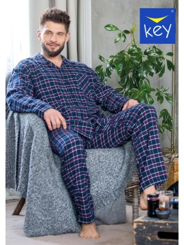 PIŻAMA MĘSKA FLANELA MNS 414 B23 R.3XL-4XL DR