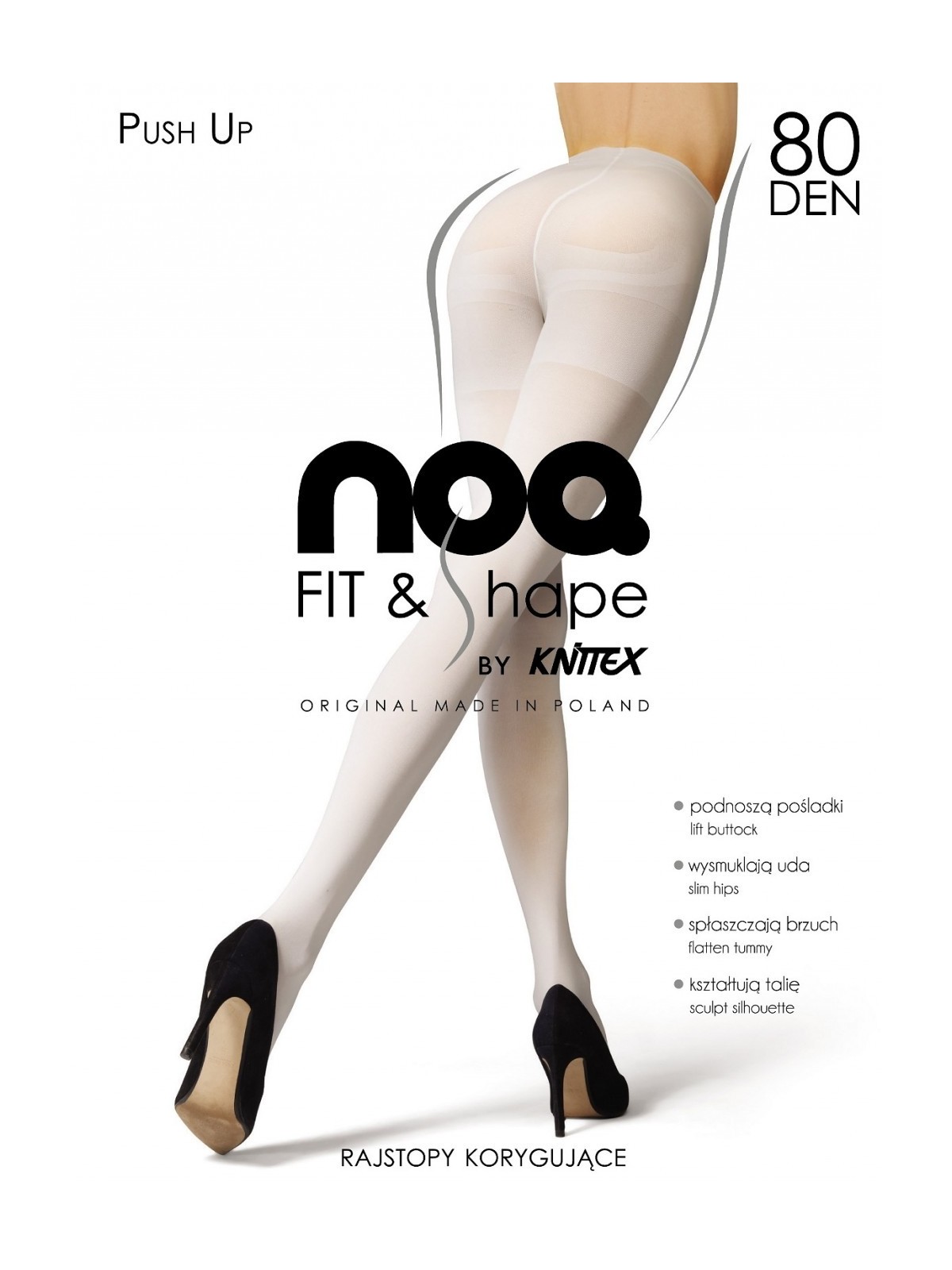 RAJSTOPY KORYGUJĄCE PUSH UP 80 DEN R.5