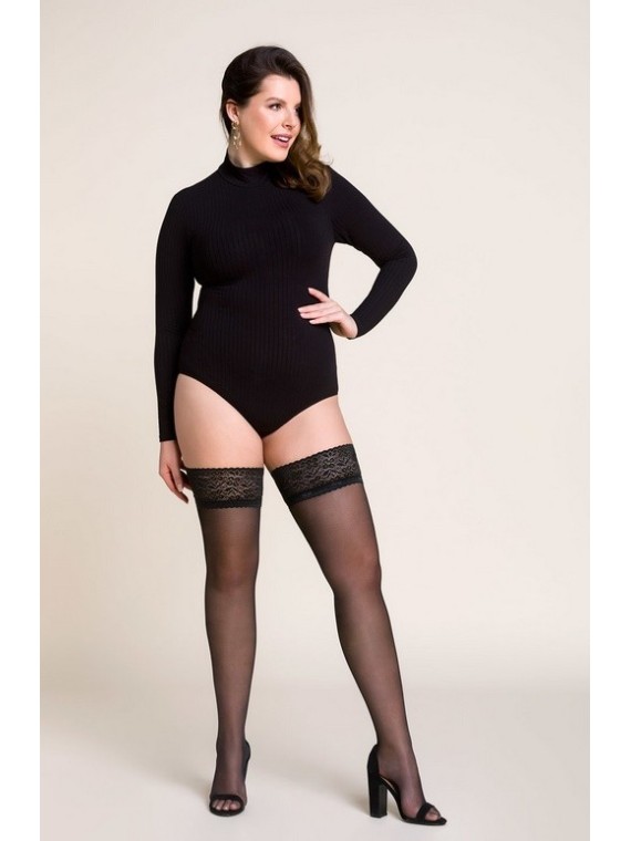 POŃCZOCHY SAMONOŚNE CALZE PLUS SIZE 15 DEN R.7/8