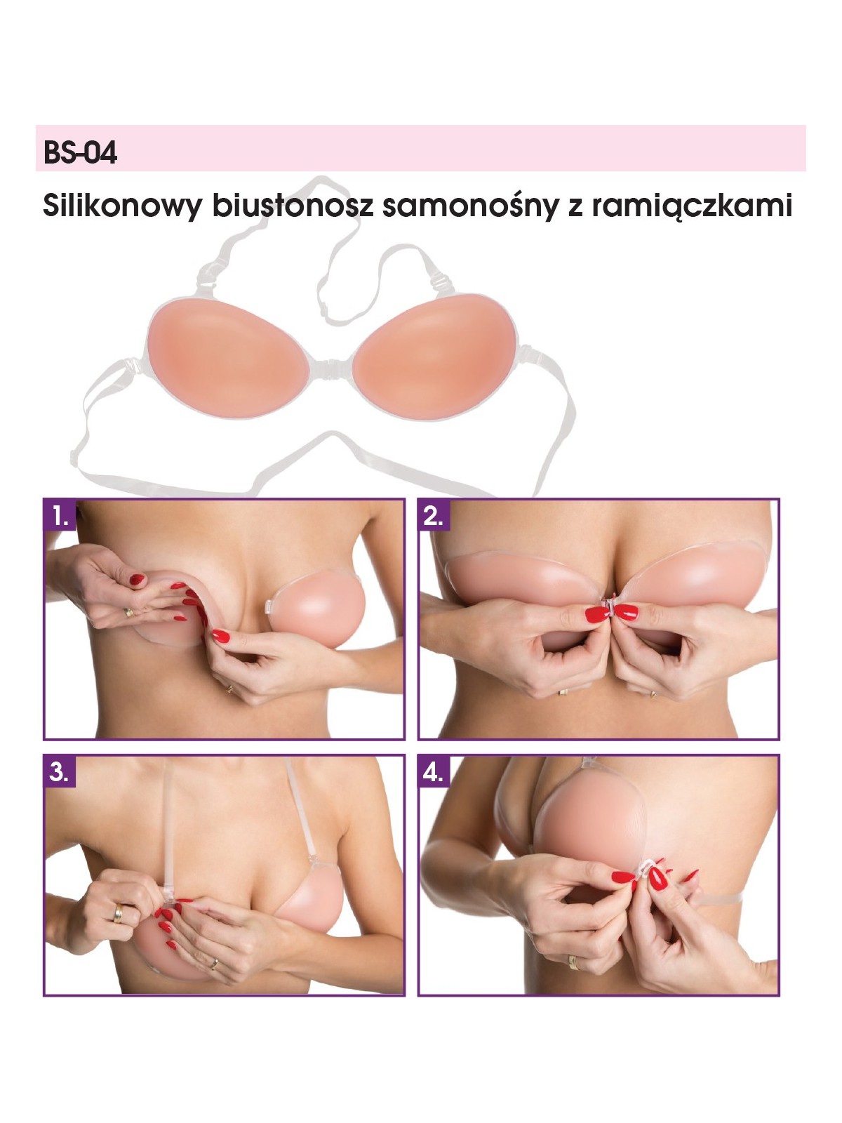 BIUSTONOSZ SAMONOŚNY Z RAMIĄCZKAMI BS-04