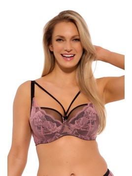 BIUSTONOSZ SEMI-SOFT MALENE BSO 1266 CZARNO-RÓŻOWY