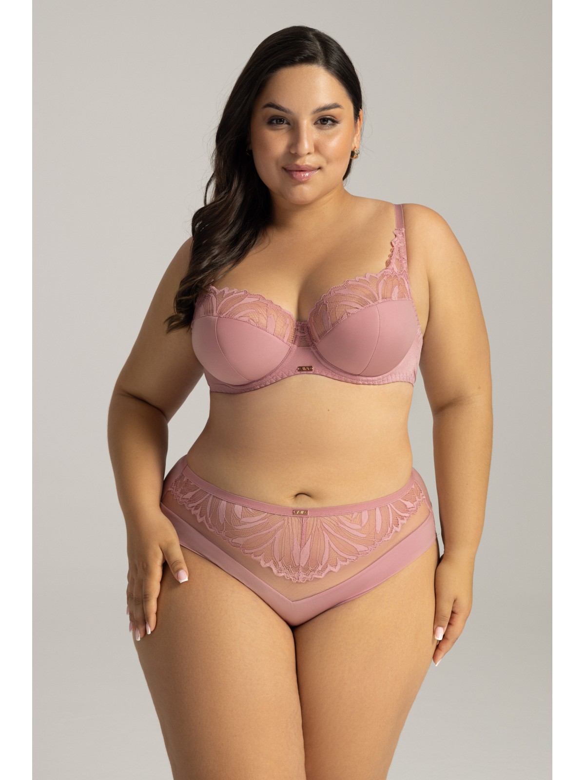 BIUSTONOSZ AV 2105 SEMI SOFT PINK PEONY MAXI