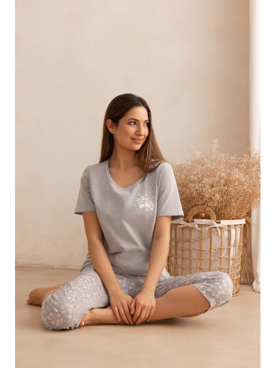 PIŻAMA DAMSKA 691A KR R.2XL-4XL