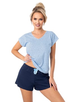 PIŻAMA DAMSKA STAR SHORT DARK BLUE
