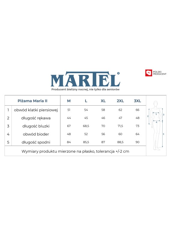 PIŻAMA DAMSKA MARIA II 201 3/4 R.3XL-4XL PIŻAMA DAMSKA MARIA II 201 3/4 R.3XL-4XL