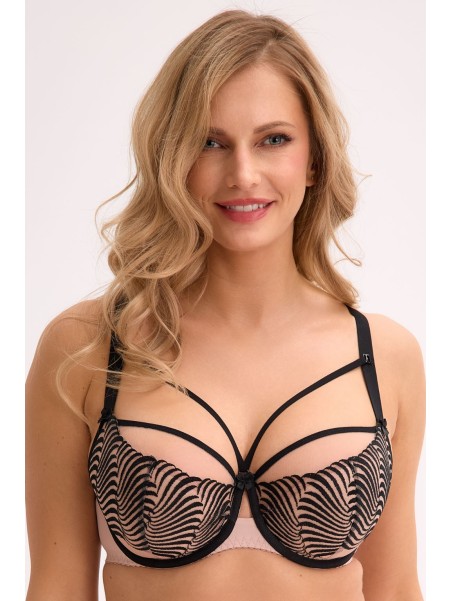BIUSTONOSZ SEMI-SOFT IVANA BSO 1327 CZARNO-RÓŻOWY