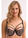 BIUSTONOSZ SEMI-SOFT IVANA BSO 1327 CZARNO-RÓŻOWY