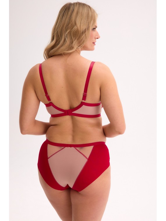 BIUSTONOSZ SEMI-SOFT AINA BSO 1273 CZERWONY-MOKKA