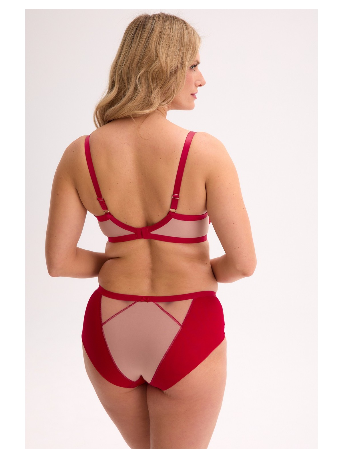 BIUSTONOSZ SEMI-SOFT AINA BSO 1273 CZERWONY-MOKKA