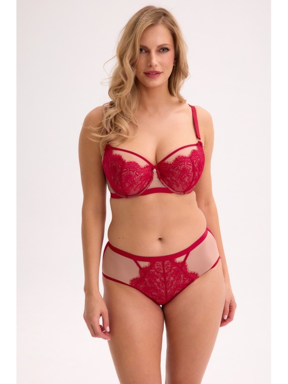 BIUSTONOSZ SEMI-SOFT AINA BSO 1273 CZERWONY-MOKKA
