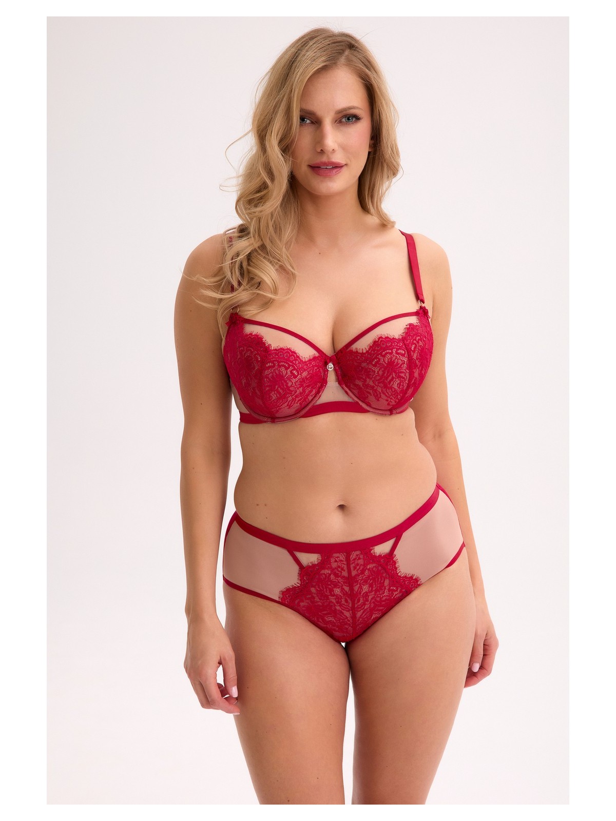 BIUSTONOSZ SEMI-SOFT AINA BSO 1273 CZERWONY-MOKKA