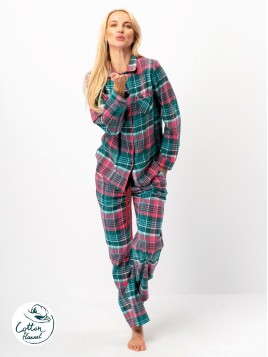 PIŻAMA DAMSKA LNS 419 FLANELA DR R.2XL