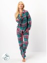 PIŻAMA DAMSKA LNS 419 FLANELA DR R.2XL