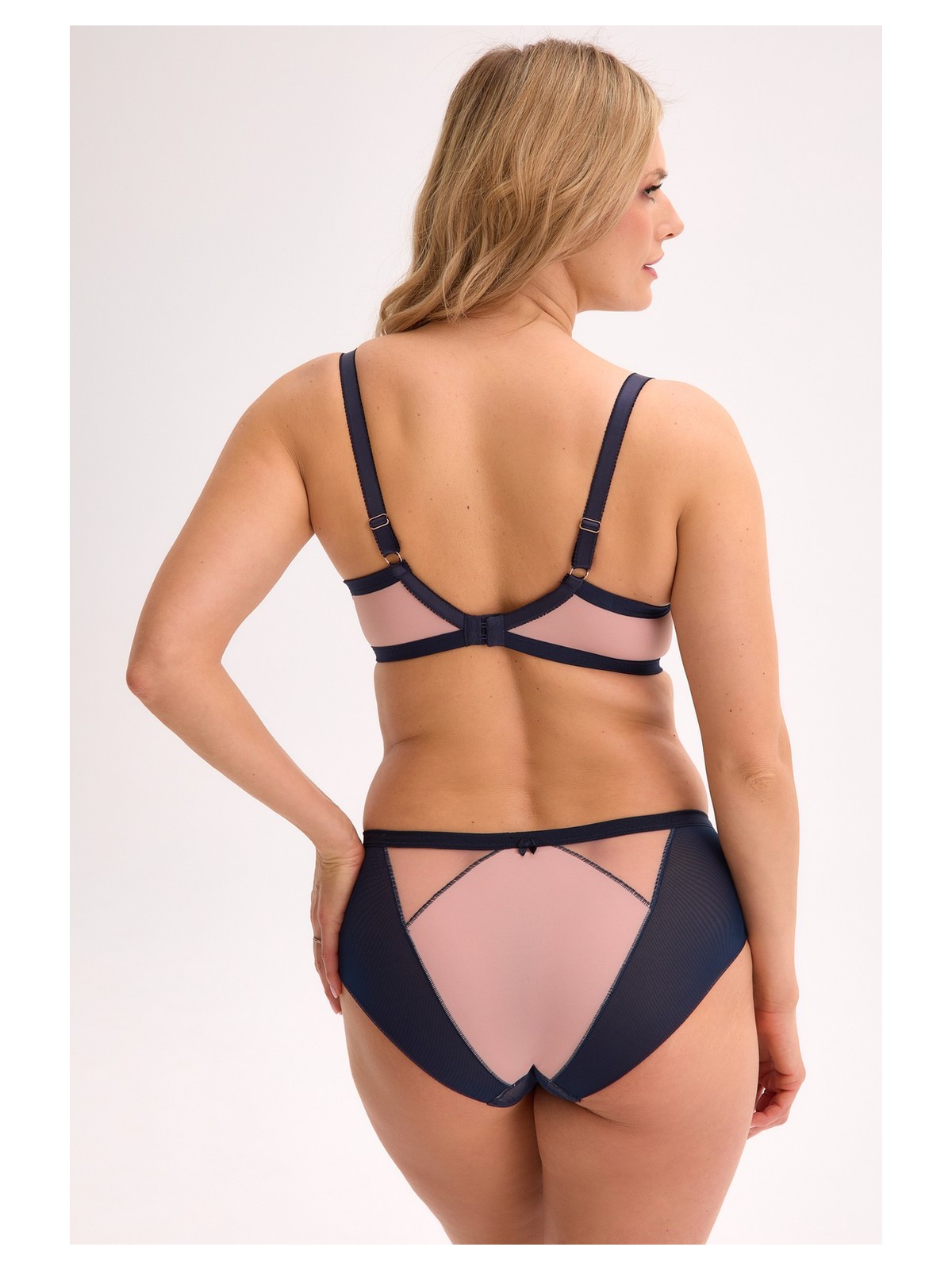 BIUSTONOSZ SEMI-SOFT AINA BSO 1273 GRANATOWO-RÓŻOWY