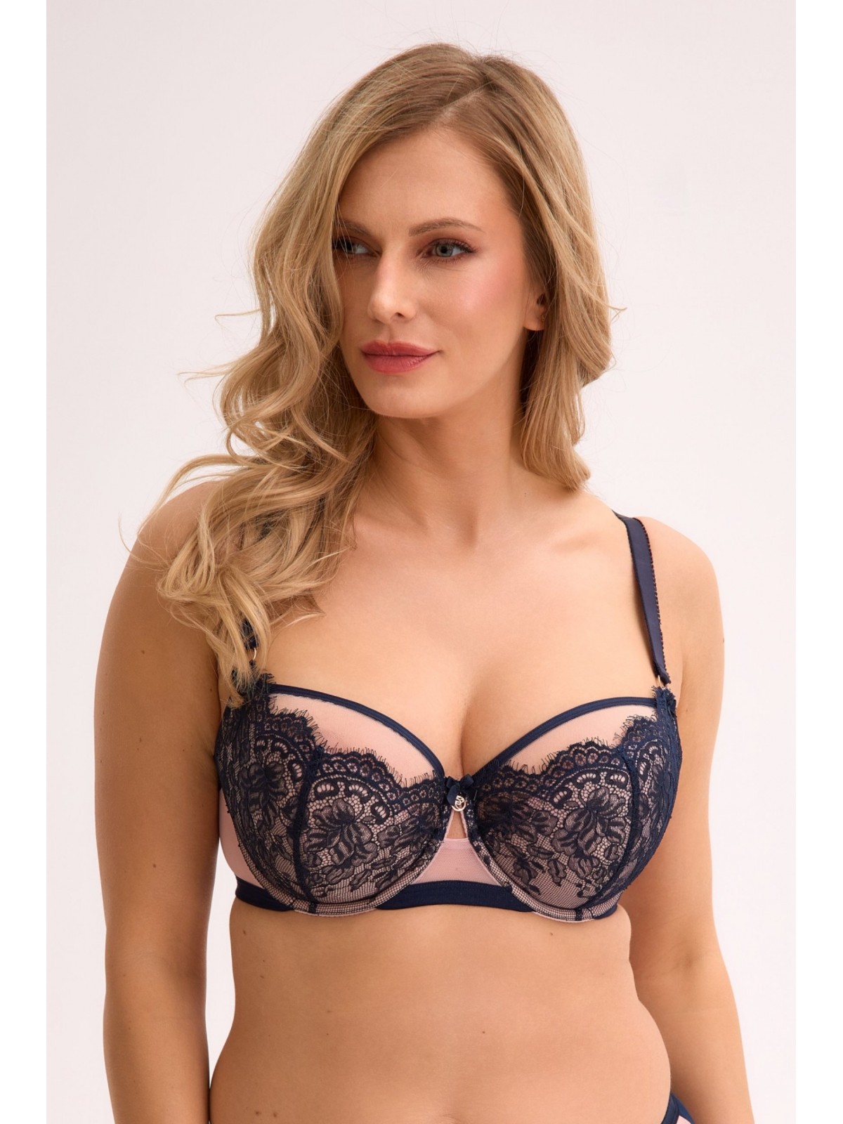 BIUSTONOSZ SEMI-SOFT AINA BSO 1273 GRANATOWO-RÓŻOWY