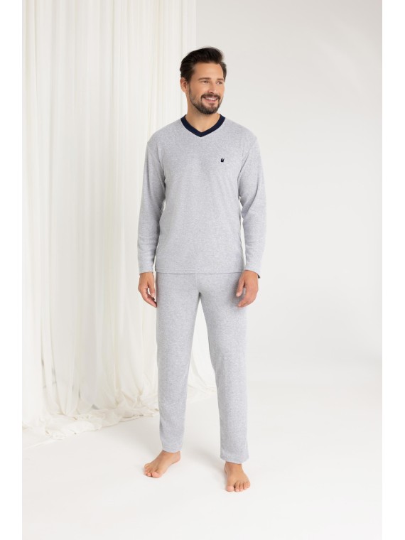 PIŻAMA MĘSKA 489 FROTTE DR R.2XL-3XL