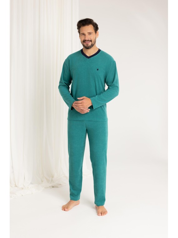 PIŻAMA MĘSKA 489 FROTTE DR R.2XL-3XL