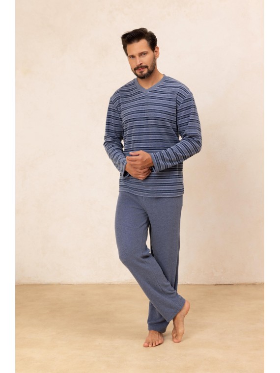 PIŻAMA MĘSKA 490 FROTTE DR R.2XL