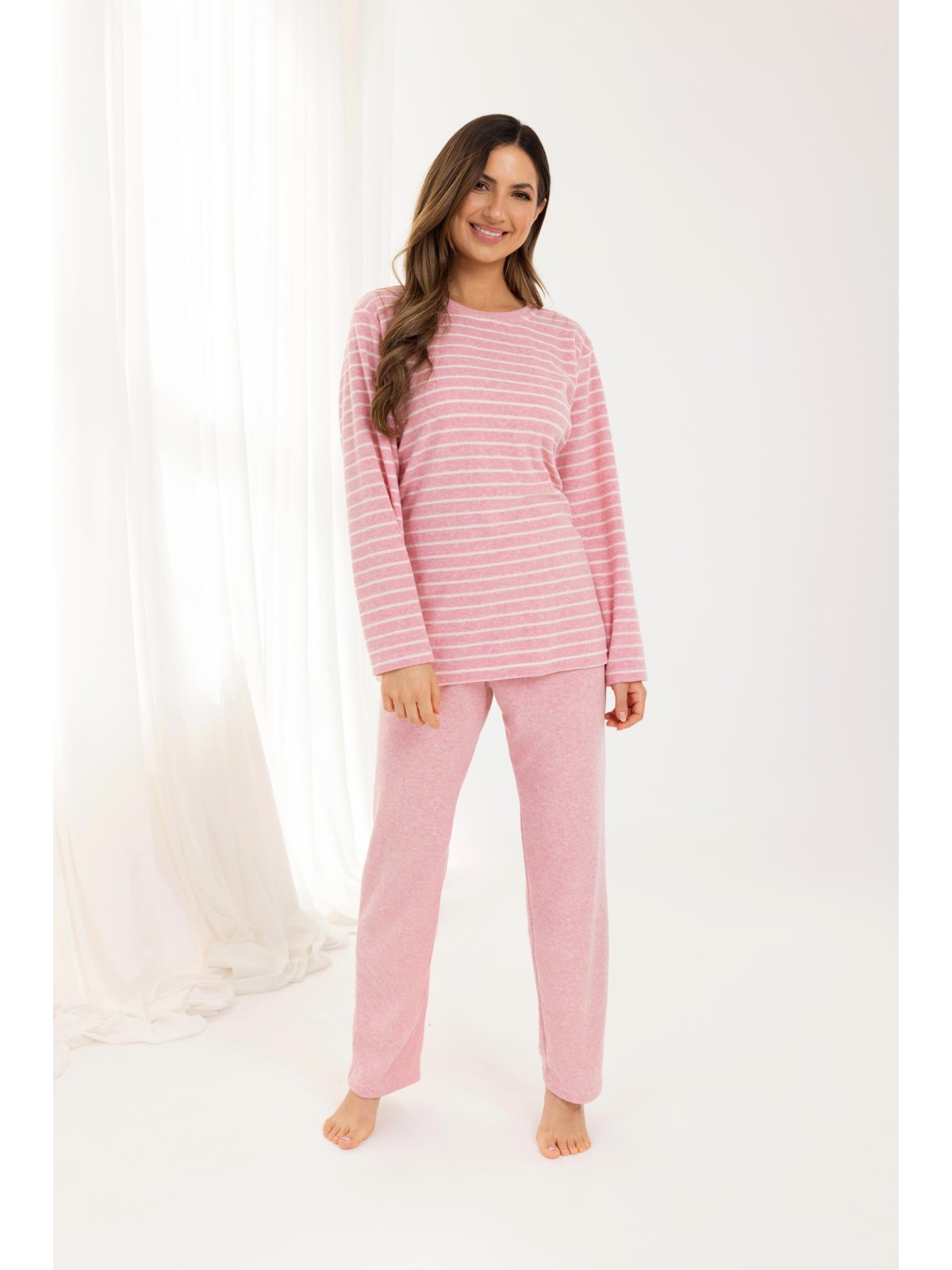 PIŻAMA DAMSKA 713 FROTTE DR R.2XL