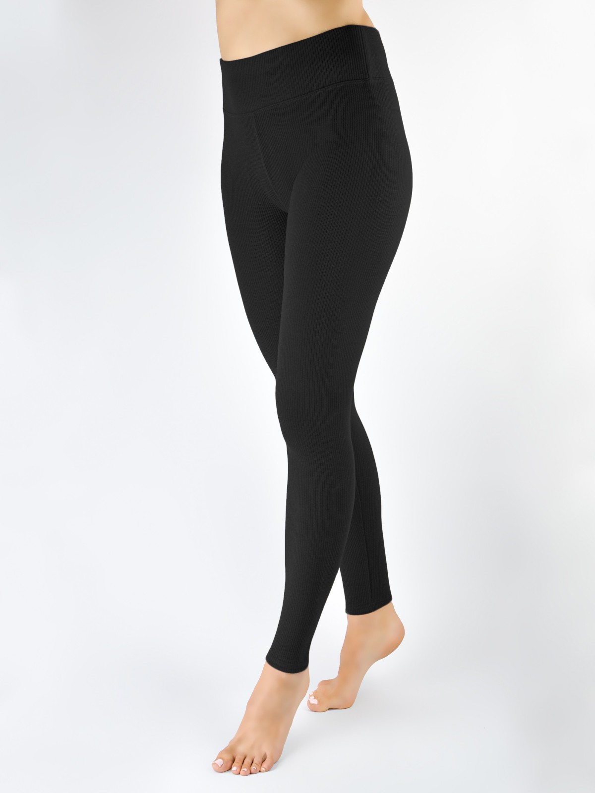 LEGGINSY LE006 PRĄŻEK WYSOKI STAN OCIEPLONE