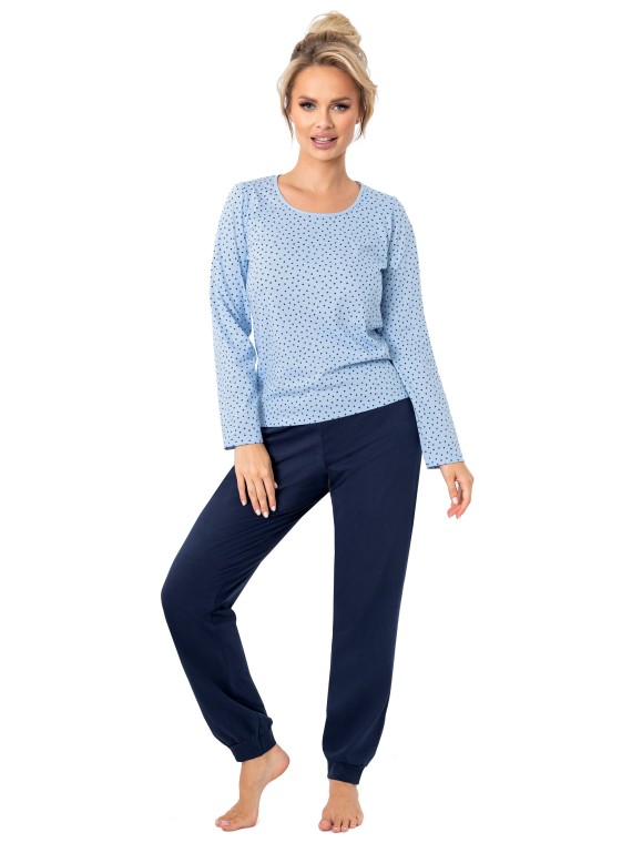 PIŻAMA STAR LONG DARK BLUE