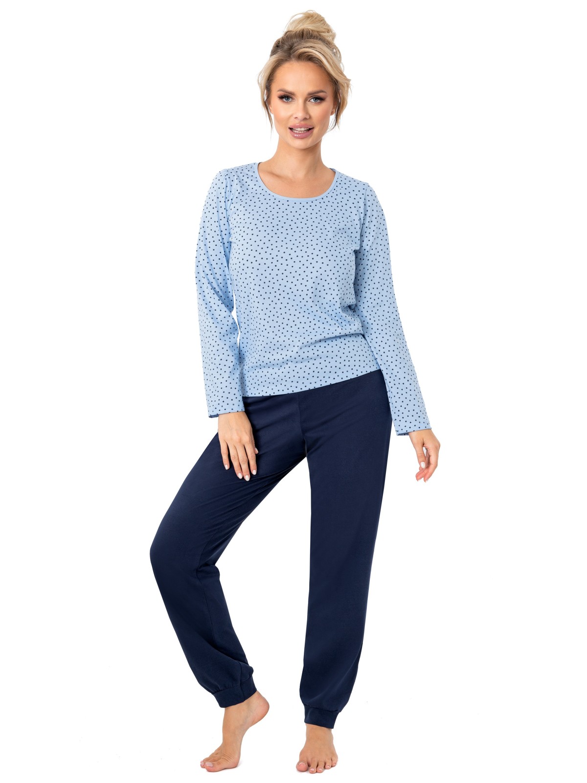 PIŻAMA STAR LONG DARK BLUE