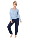 PIŻAMA STAR LONG DARK BLUE