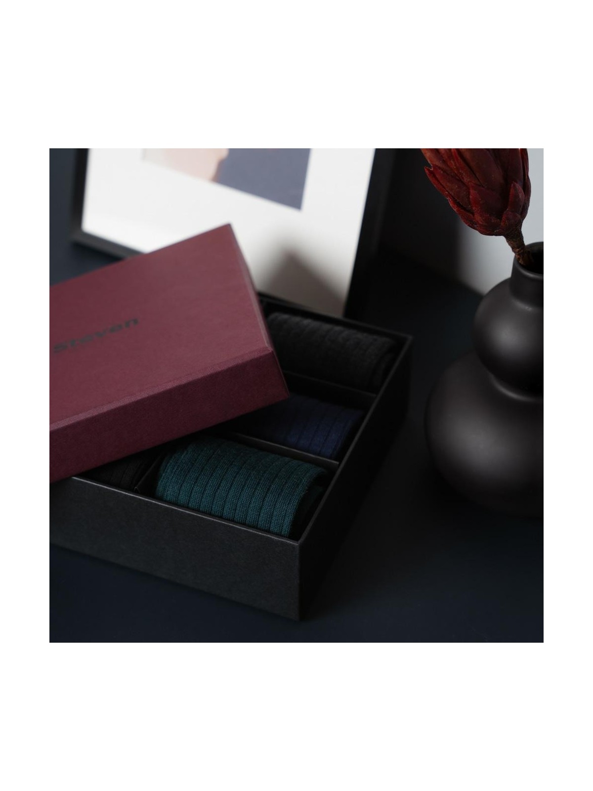 SKARPETY MĘSKIE 175 WEŁNA MERYNOS BOX 3PAK