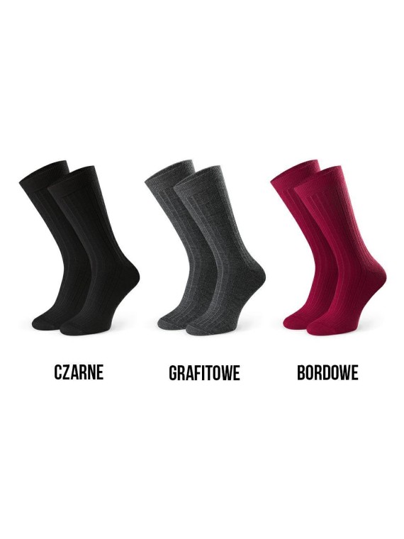 SKARPETY MĘSKIE 175 WEŁNA MERYNOS BOX 3PAK