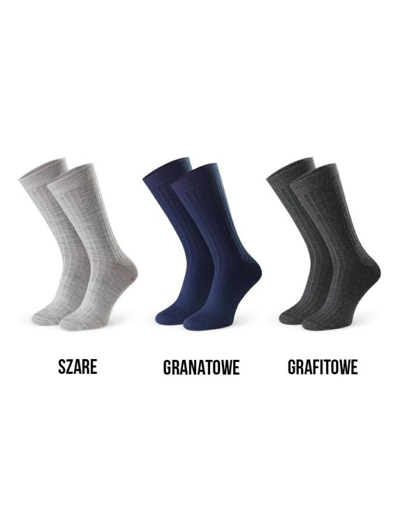 SKARPETY MĘSKIE 175 WEŁNA MERYNOS BOX 3PAK
