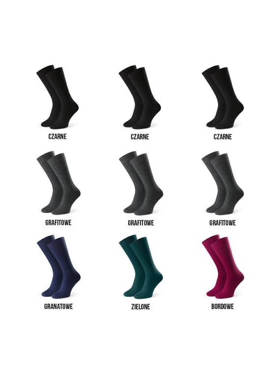 SKARPETY MĘSKIE 175 WEŁNA MERYNOS BOX 9PAK