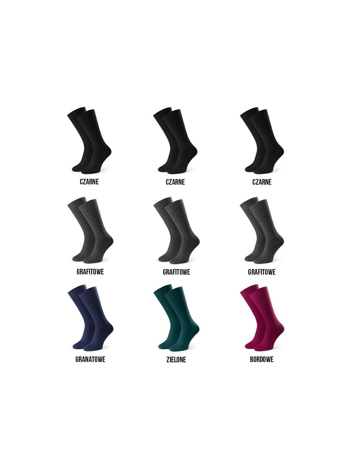 SKARPETY MĘSKIE 175 WEŁNA MERYNOS BOX 9PAK