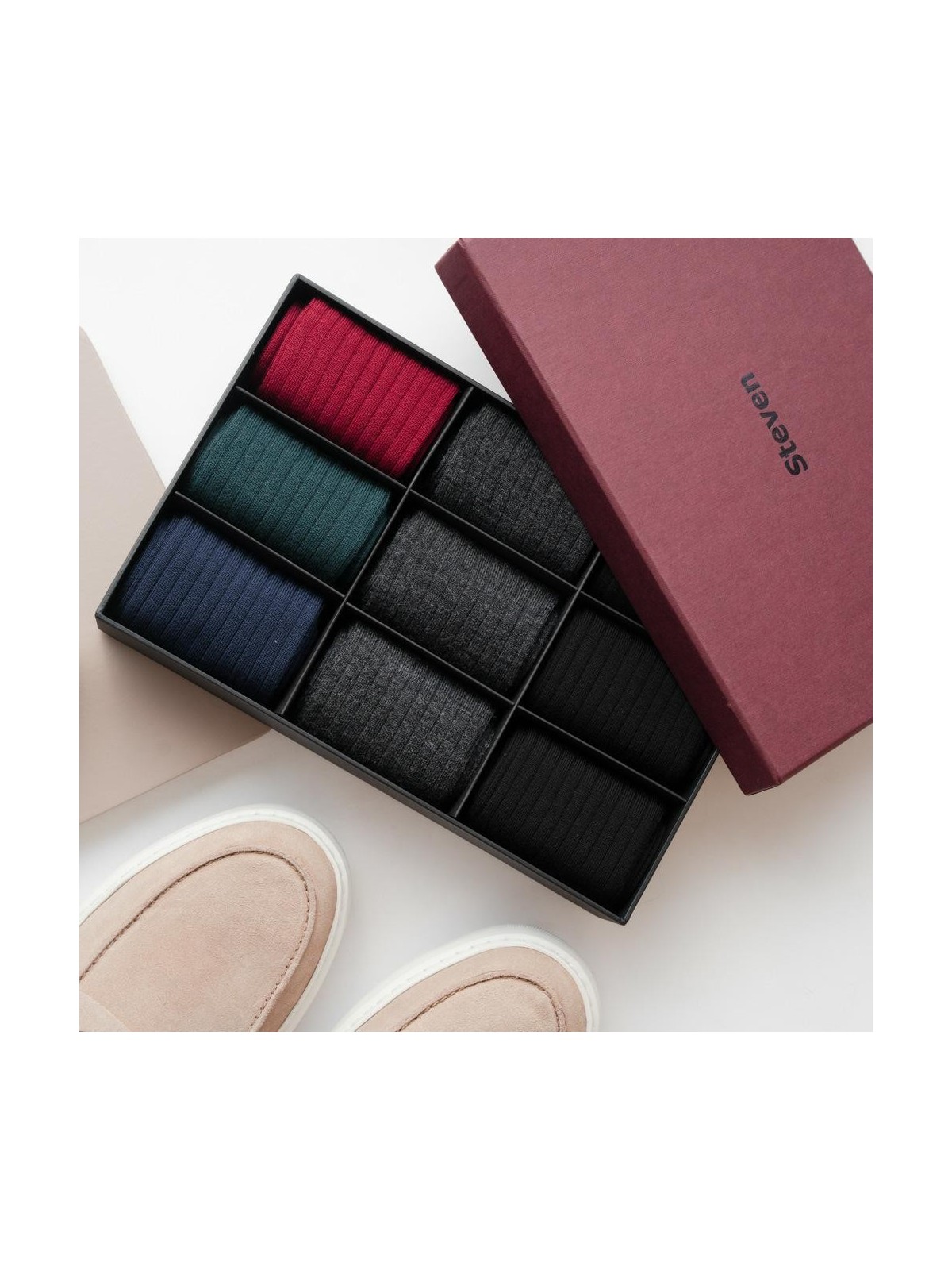 SKARPETY MĘSKIE 175 WEŁNA MERYNOS BOX 9PAK