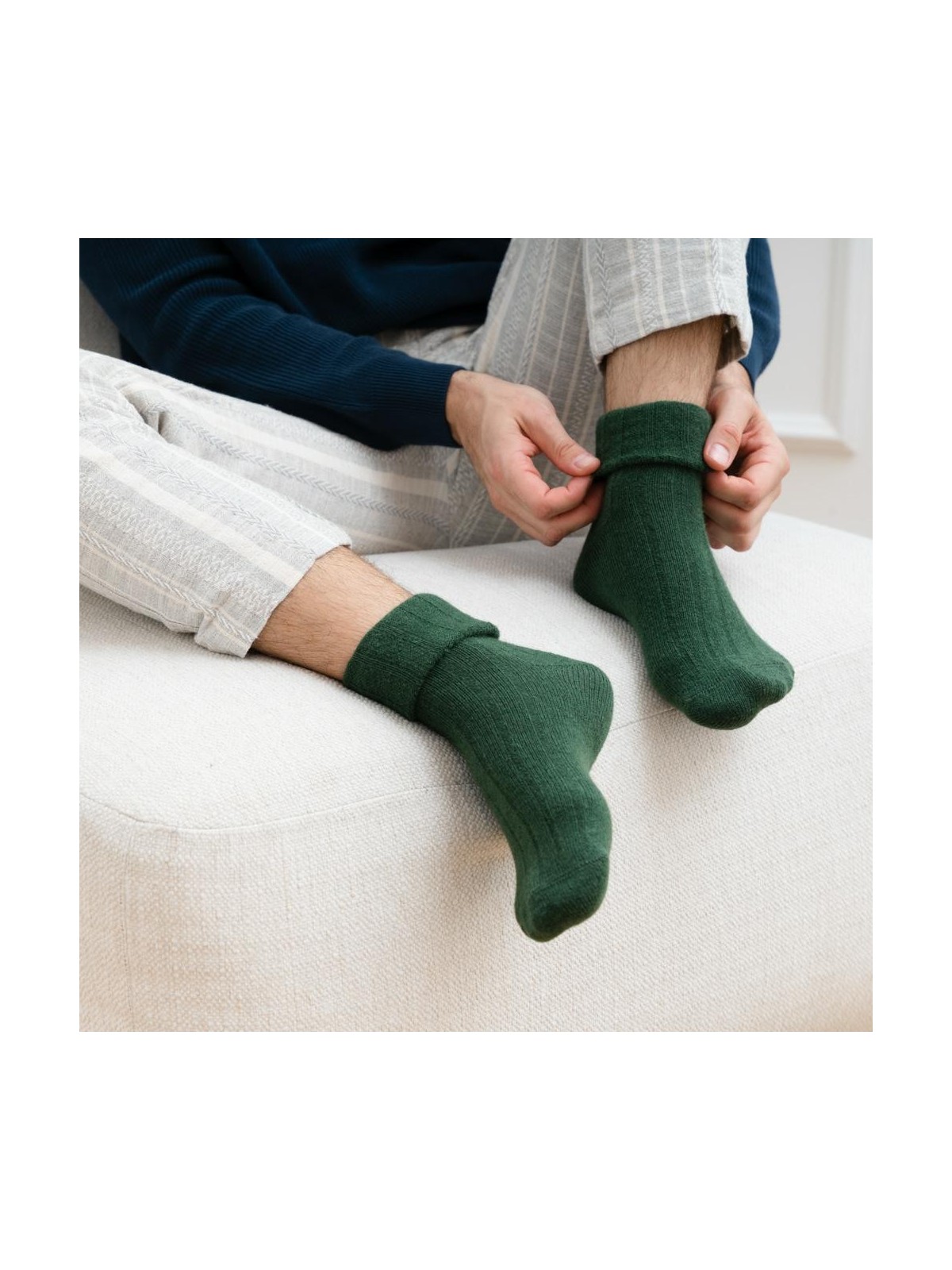 SKARPETY MĘSKIE 044 50% WEŁNY ALPAKA